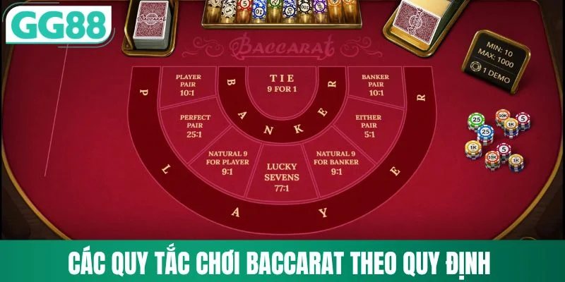 Các quy tắc chơi baccarat theo quy định