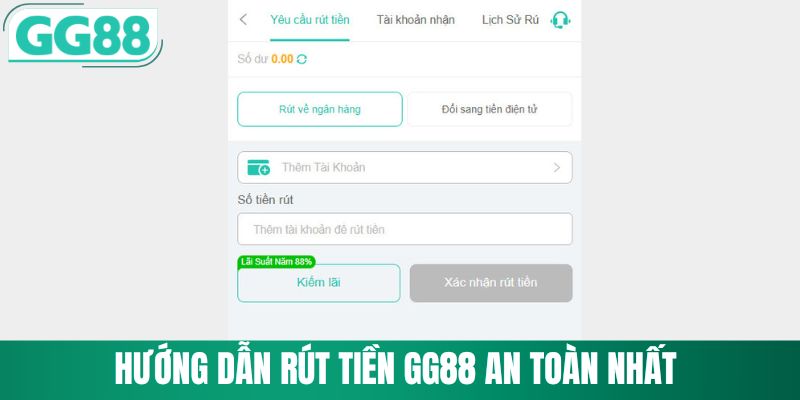 Hướng dẫn rút tiền GG88 từ A đến Z cho người mới