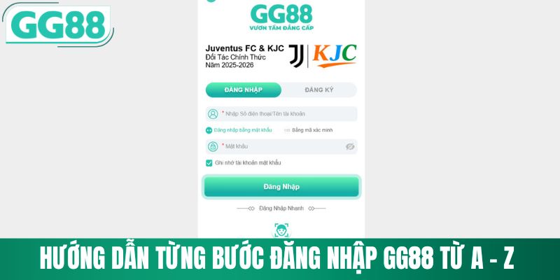 Hướng dẫn từng bước đăng nhập GG88 cực nhanh